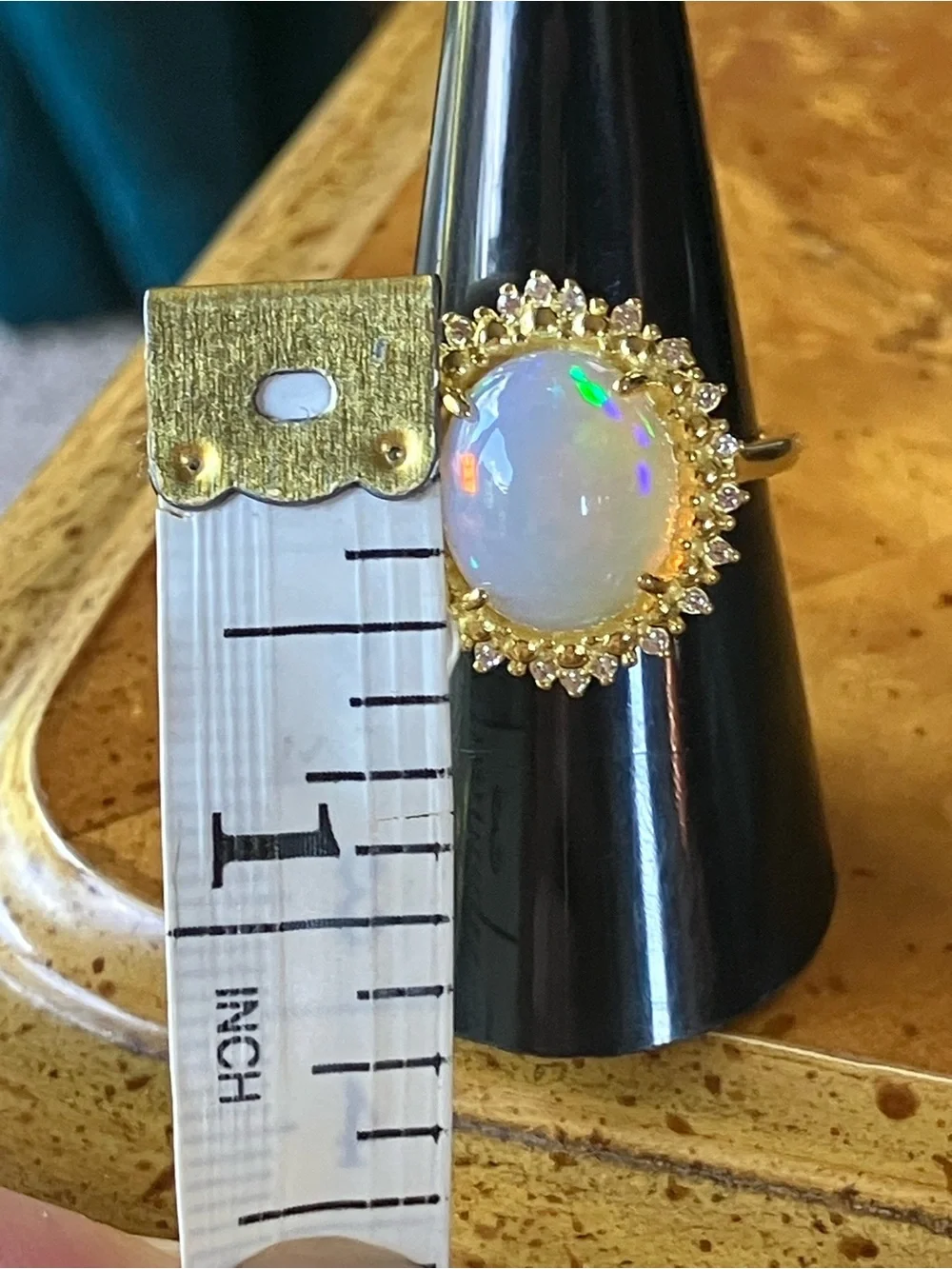 Natural Ethiopian Opal Sterling Silver Ring Size 8